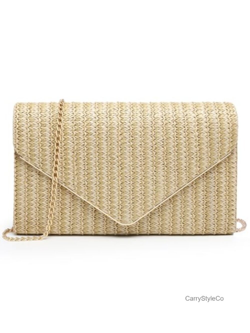 Faux Suede Evening Clutch Purse with Gold Chain Strap Bridal Party Bag